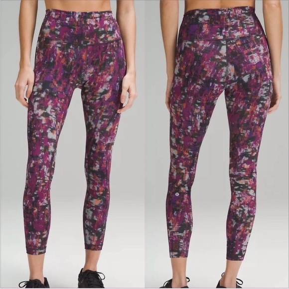 lululemon athletica Pants - Lululemon Wunder Train High Rise 25” Leggings In Cinder Flash Multi Sz 6